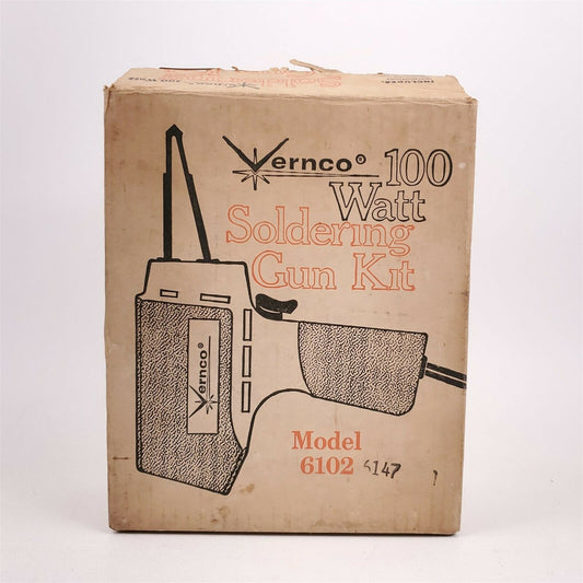 Vintage Vernco Soldering Gun Kit Tested & Working 100 Watt Model #6102