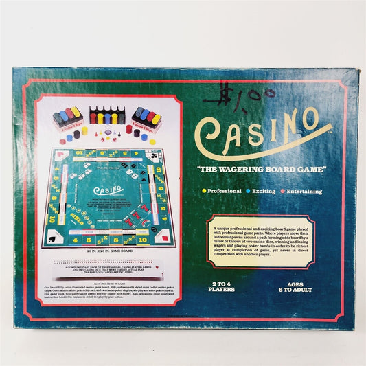 Vintage 1987 Dan-Tay Co Casino The Wagering Board Game Seattle WA - Complete