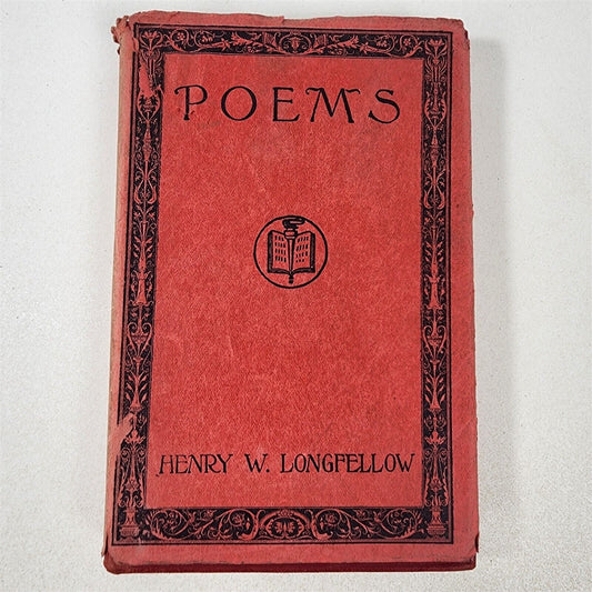 Poems by Henry W. Longfellow Leatherbound with Dust Jacket 1901