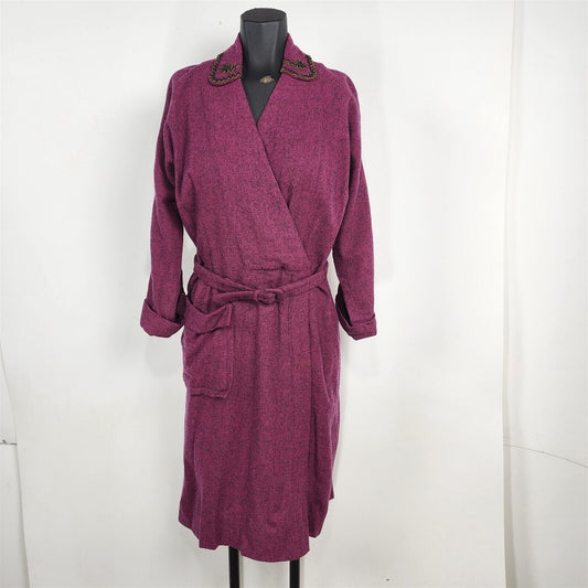 Vintage 1950s Lipman Wolfe & Co Pink Purple Wrap Dress Womens Size S/M