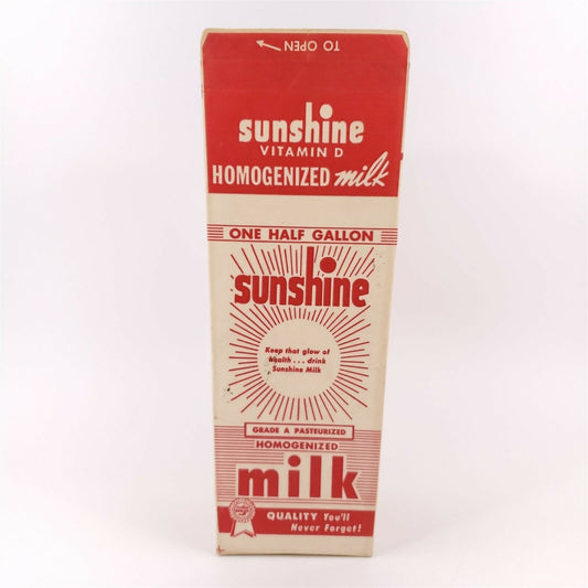 Waxed Milk Carton Un-Used Sunshine Dairy Sunshine McMinnville, OR - #2