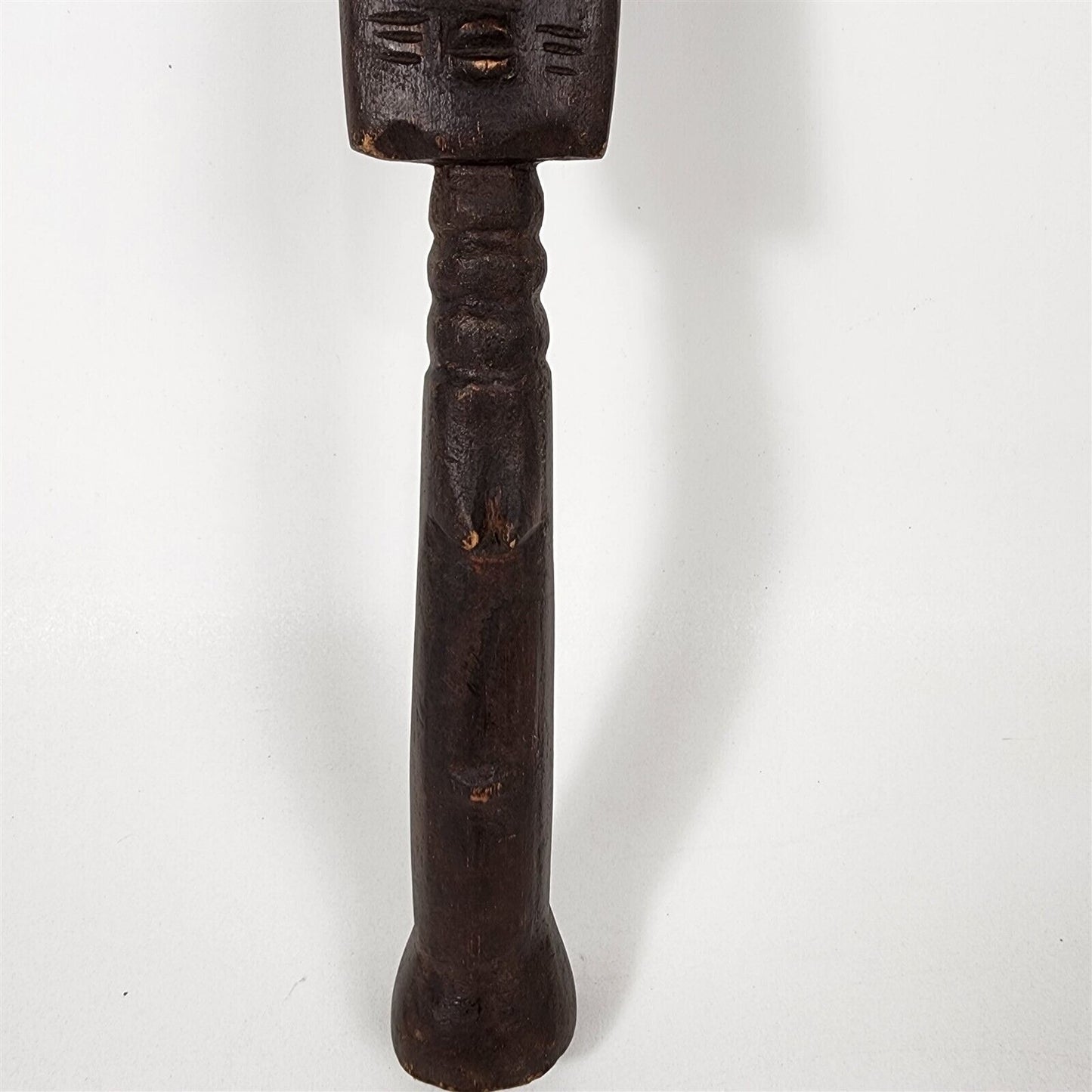 Vintage African Fertility Statue Carved Wood Tribal Art - 16 7/8" tall