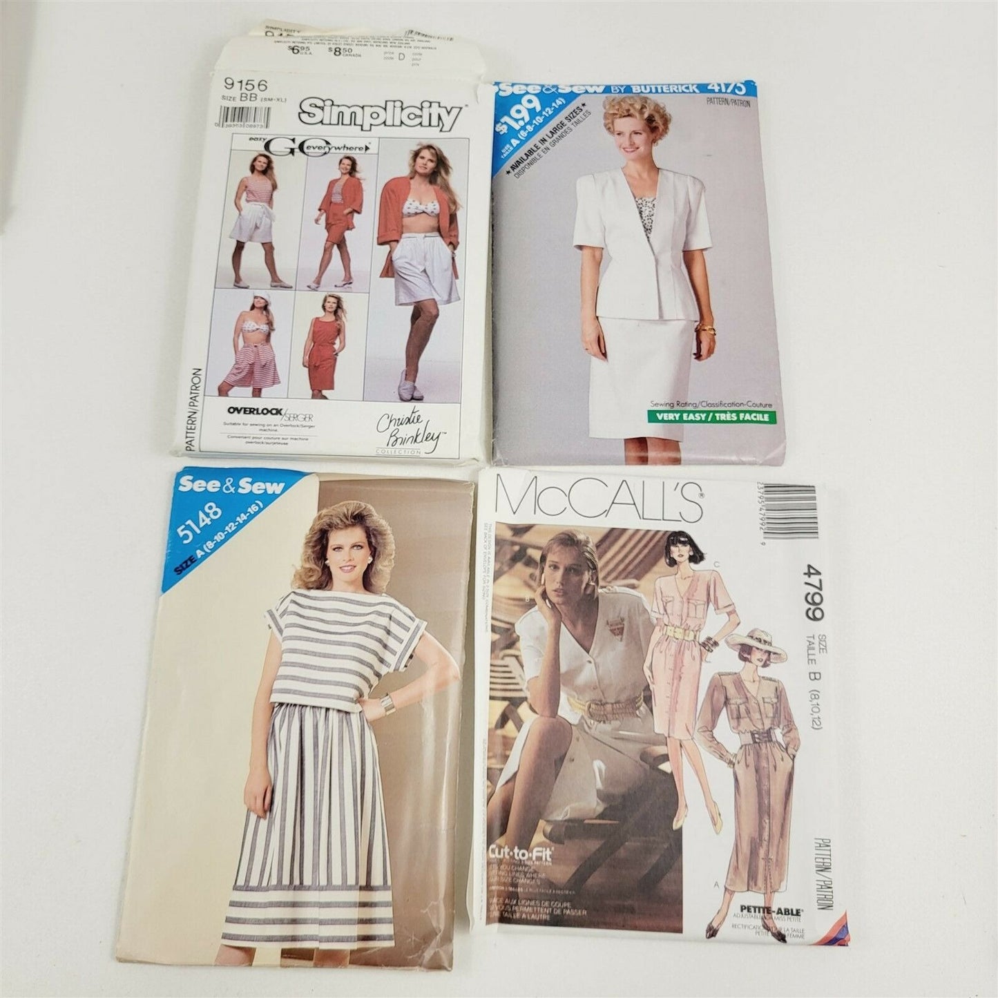 11 Vintage Sewing Patterns Misses Size 8 10 12 Dresses Skirts Tops Shorts