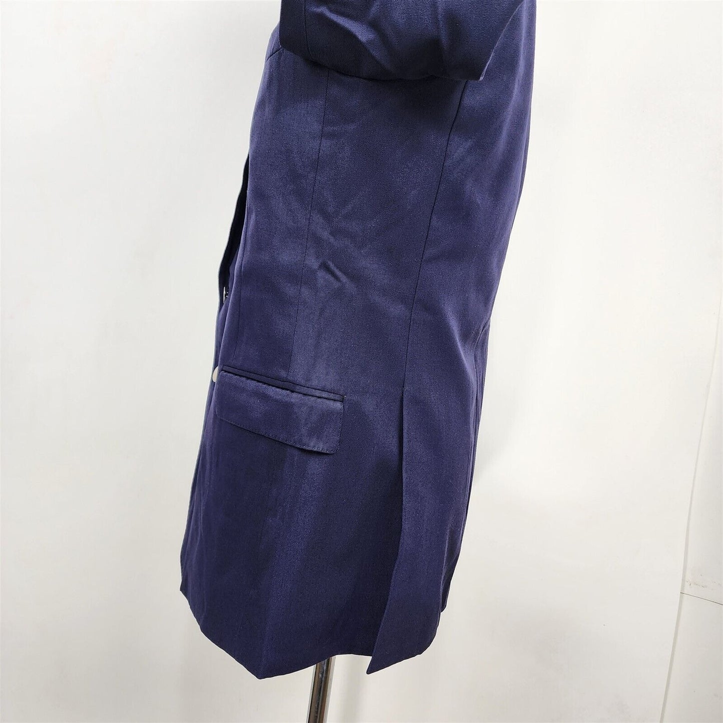 Vintage Navy Blue Wool 2 Button Suit Jacket Sport Coat Size 40 Reg
