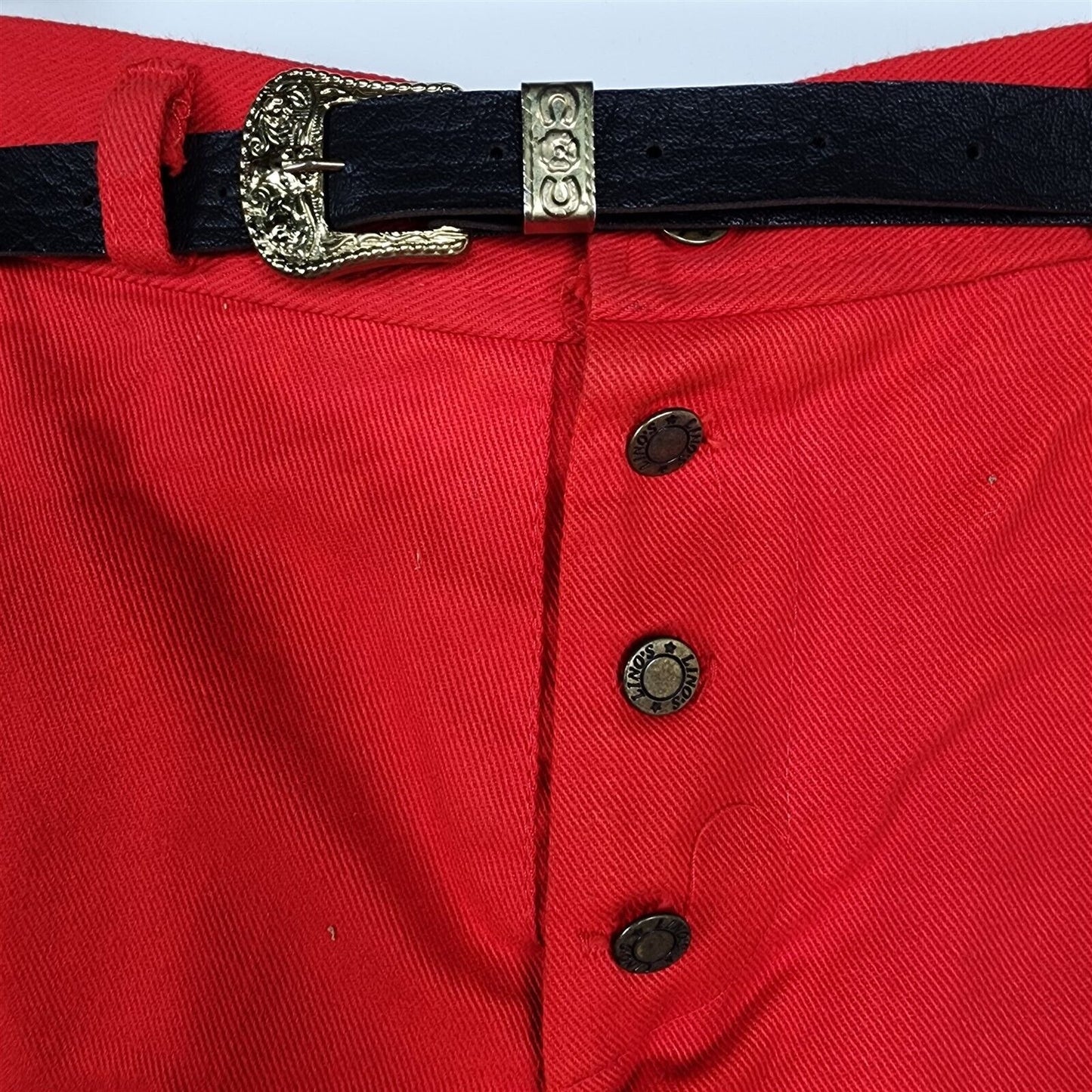 Vintage Childrens Red & Black Costume Vest & Shorts Circus Lion Tamer Fringe