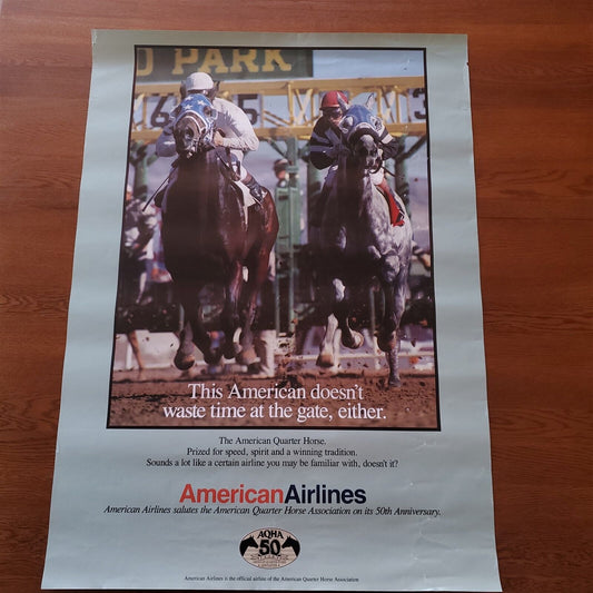 American Airlines Quarter Horse Association Professional Horse Racing Poster