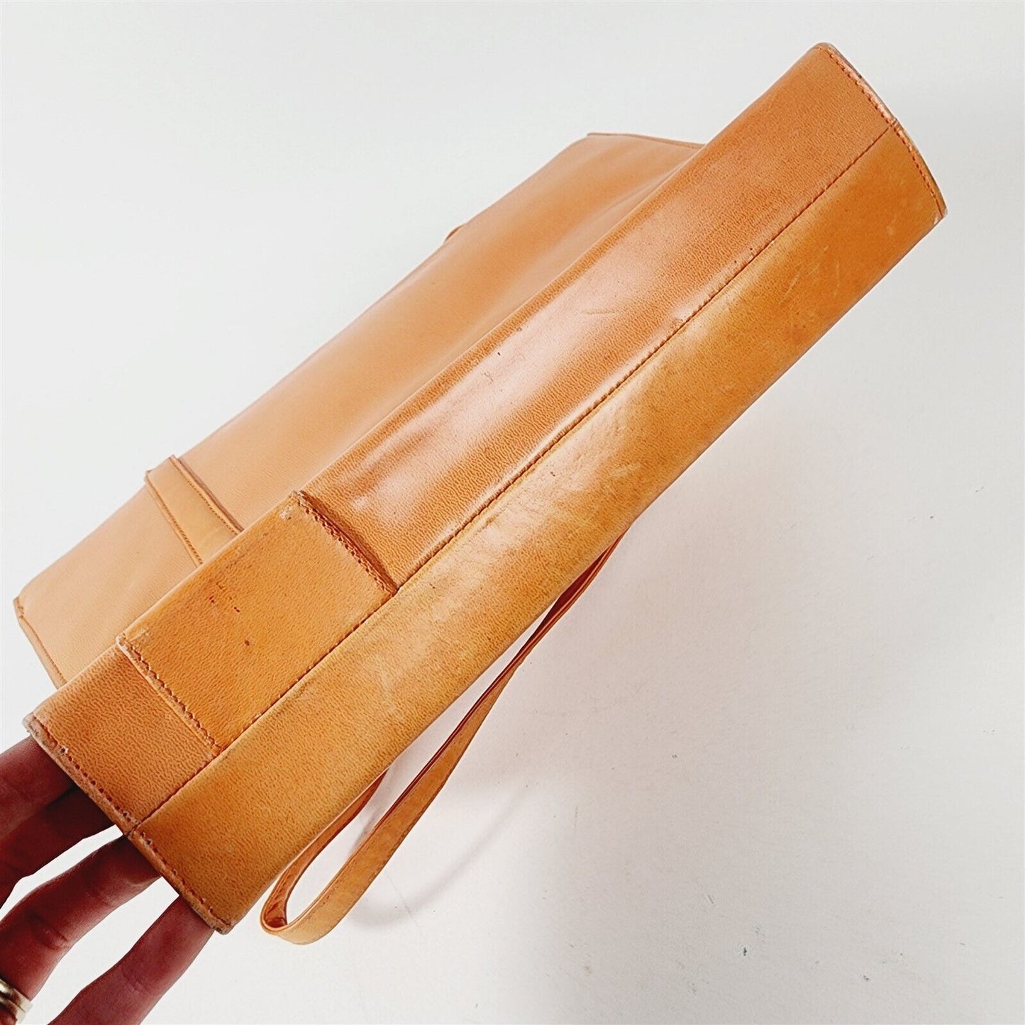 Vintage Lennox Bags Purse Handbag Tan / Orange Leather