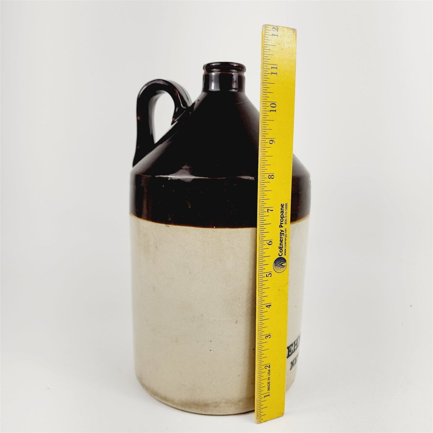 Vintage 1 Gallon Lehn & Fink New York Advertising Stoneware Jug - 11 1/2" tall