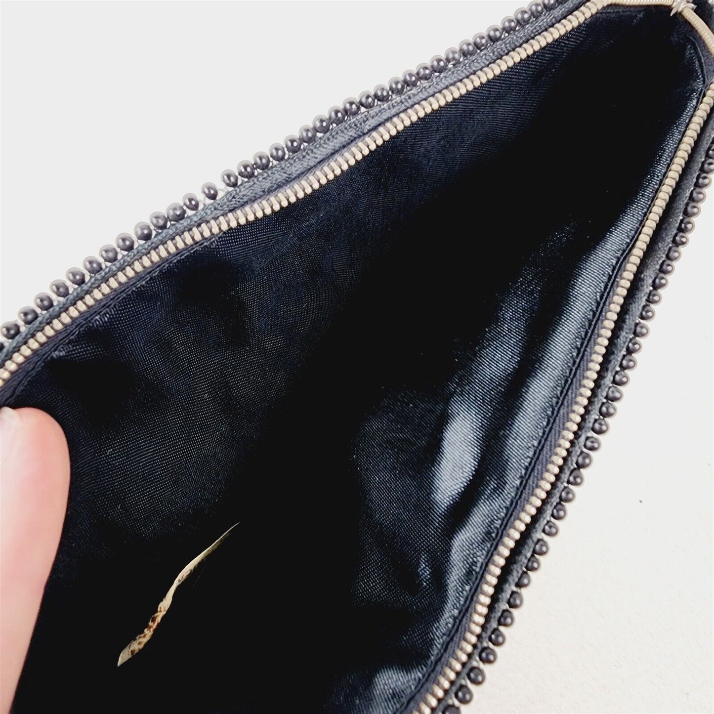 Vintage LA Regal Sequin & Bed Purse Clutch Handbag Zip Closure