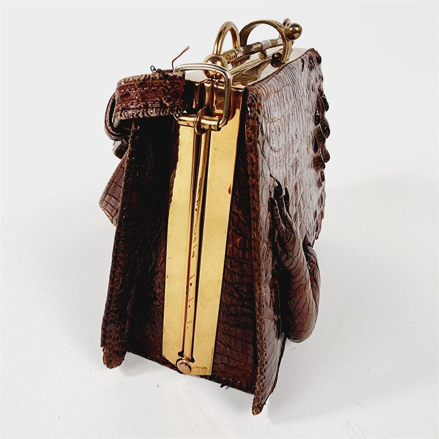 Vintage Alligator Leather Purse Handbag Taxidermy Arm