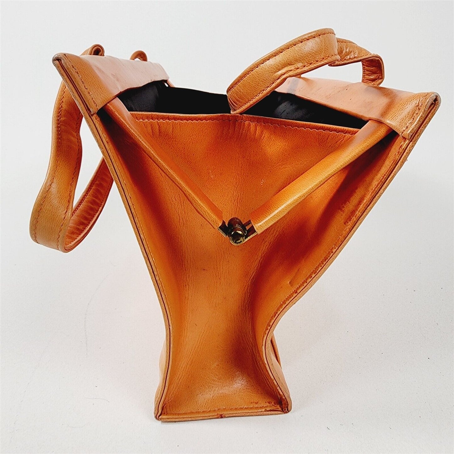 Vintage Lennox Bags Purse Handbag Tan / Orange Leather
