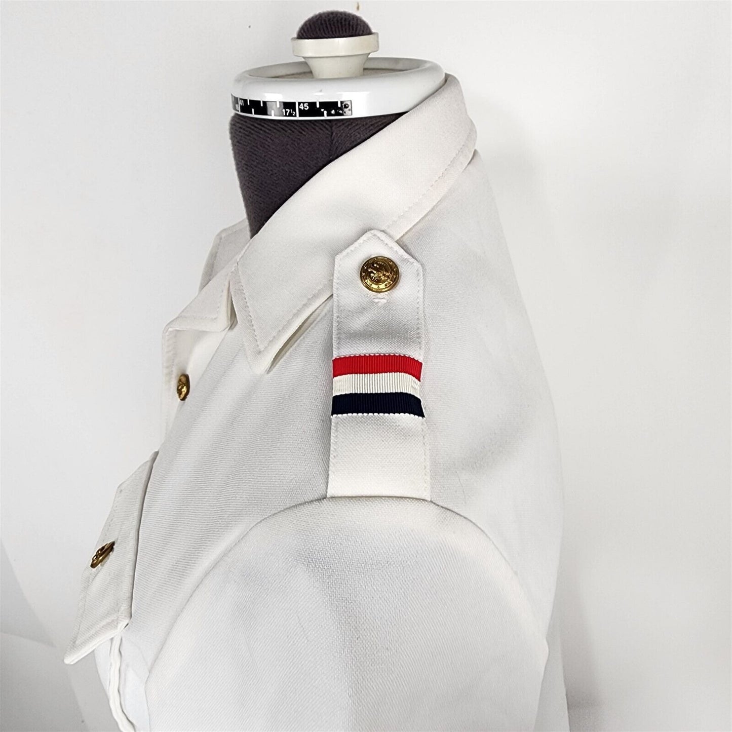 Vintage Dana Point White Uniform Button Front Top Womens Size 6/8