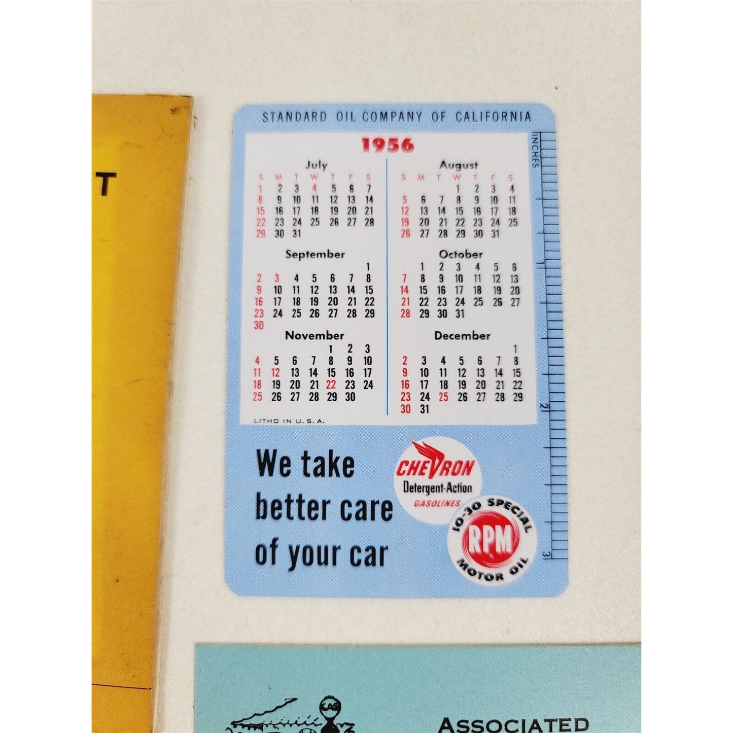 6 Vintage Gasoline Advertising Shell 1957 Standard 1956 Texaco 1945 Ford 1976