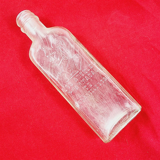 Vintage Embossed Indian Los Angeles CA Pharmacal Co. Glass Bottle Western Cali