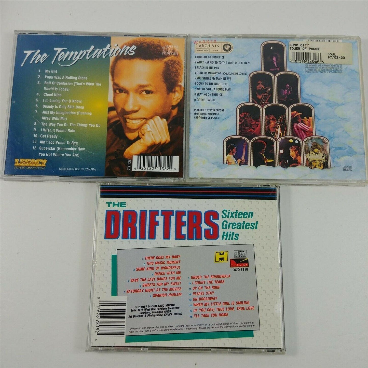 Drifters, Dionne Warwick, Tower of Power, Village People Soul R&B 7 CD Lot