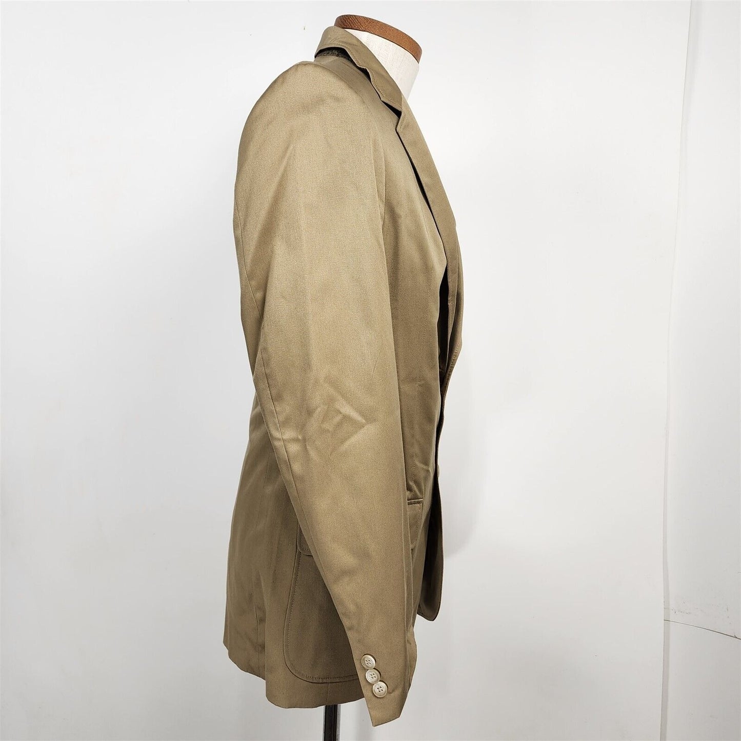 Vintage Jeffrey Allan Tan Beige 2 Button Suit Jacket Sport Coat Blazer Size 39L