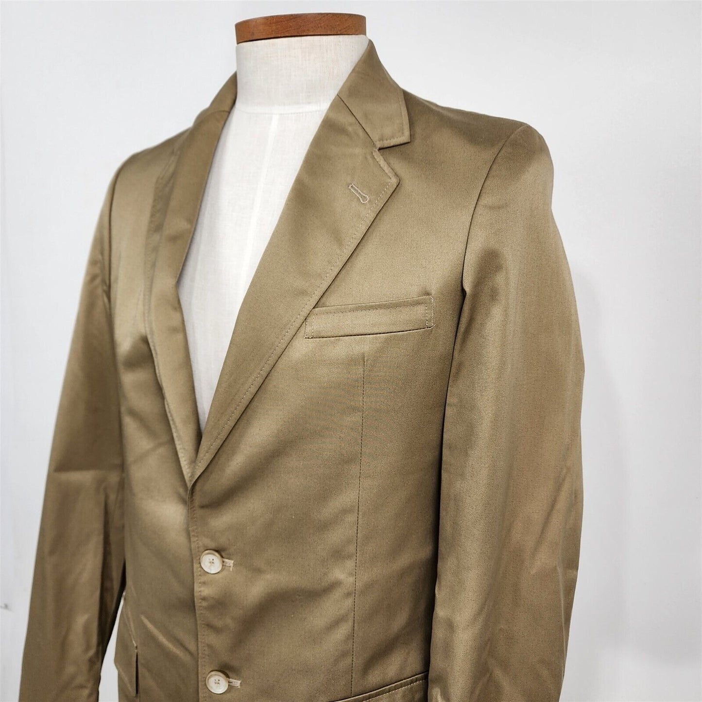 Vintage Jeffrey Allan Tan Beige 2 Button Suit Jacket Sport Coat Blazer Size 39L