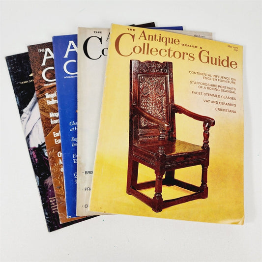 4 Antique Dealer Collectors Guide Magazines 1973 1975 1984 1985