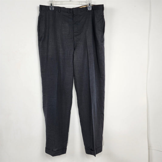 Vintage 1960s Gray Checked Mens Suit Pants Slacks 35x28