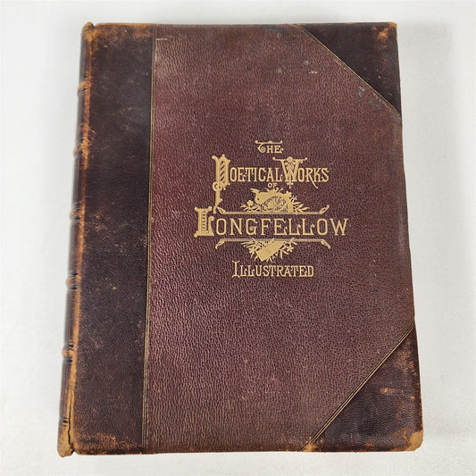 The Poetical Works of Longfellow Illustrated 1879 Volume 1 Leather Bound