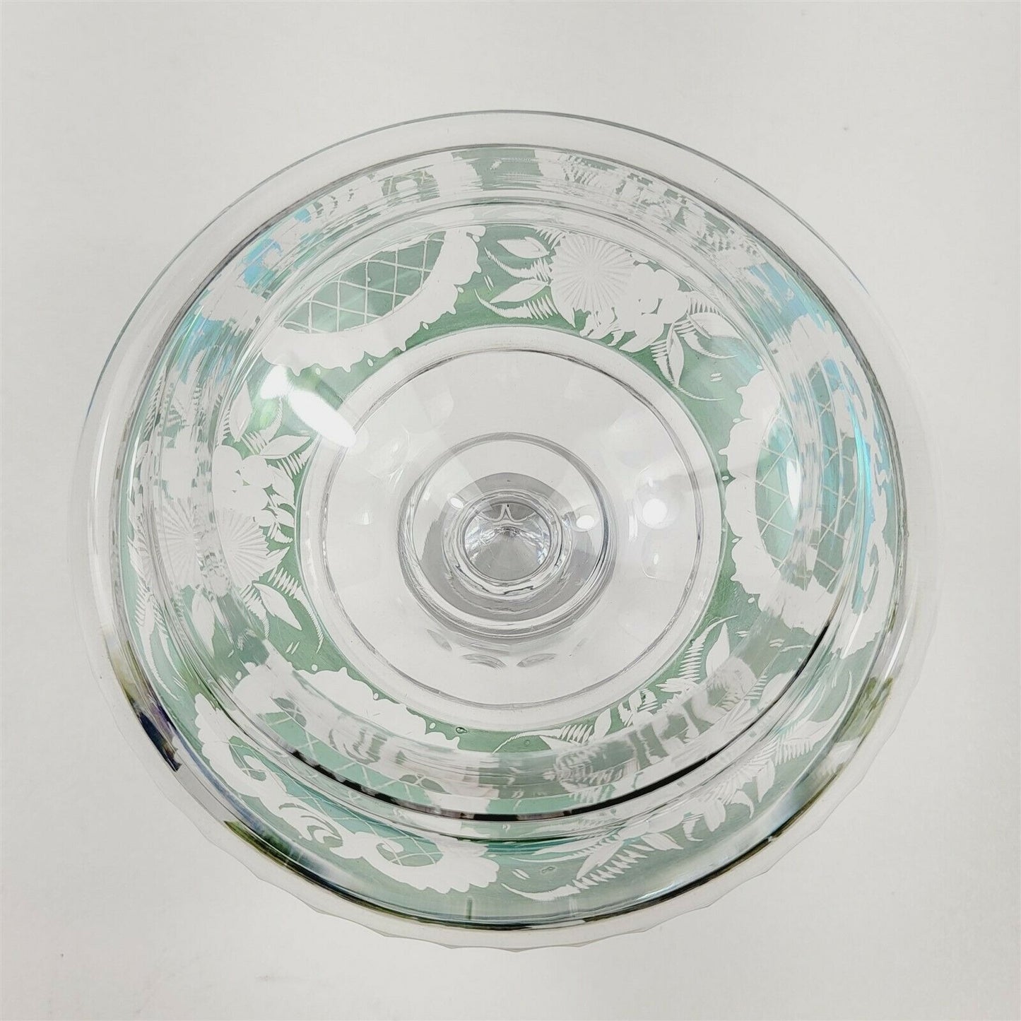 Vintage Elegant Crystal Covered Candy Dish Pedestal Jar Compote Bowl 9-1/2" Urn