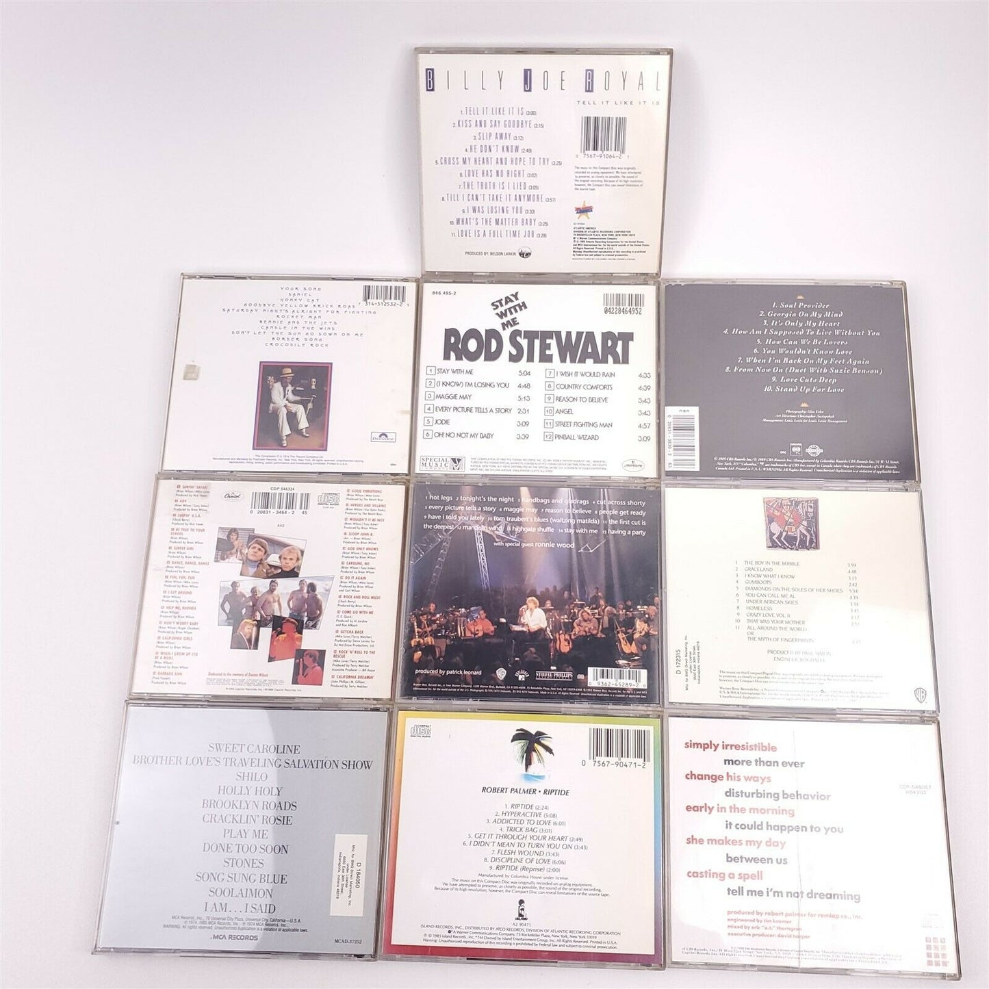 10 Pop Soft Rock CDs Robert Palmer Paul Simon Neil Diamond Elton John Beach Boys