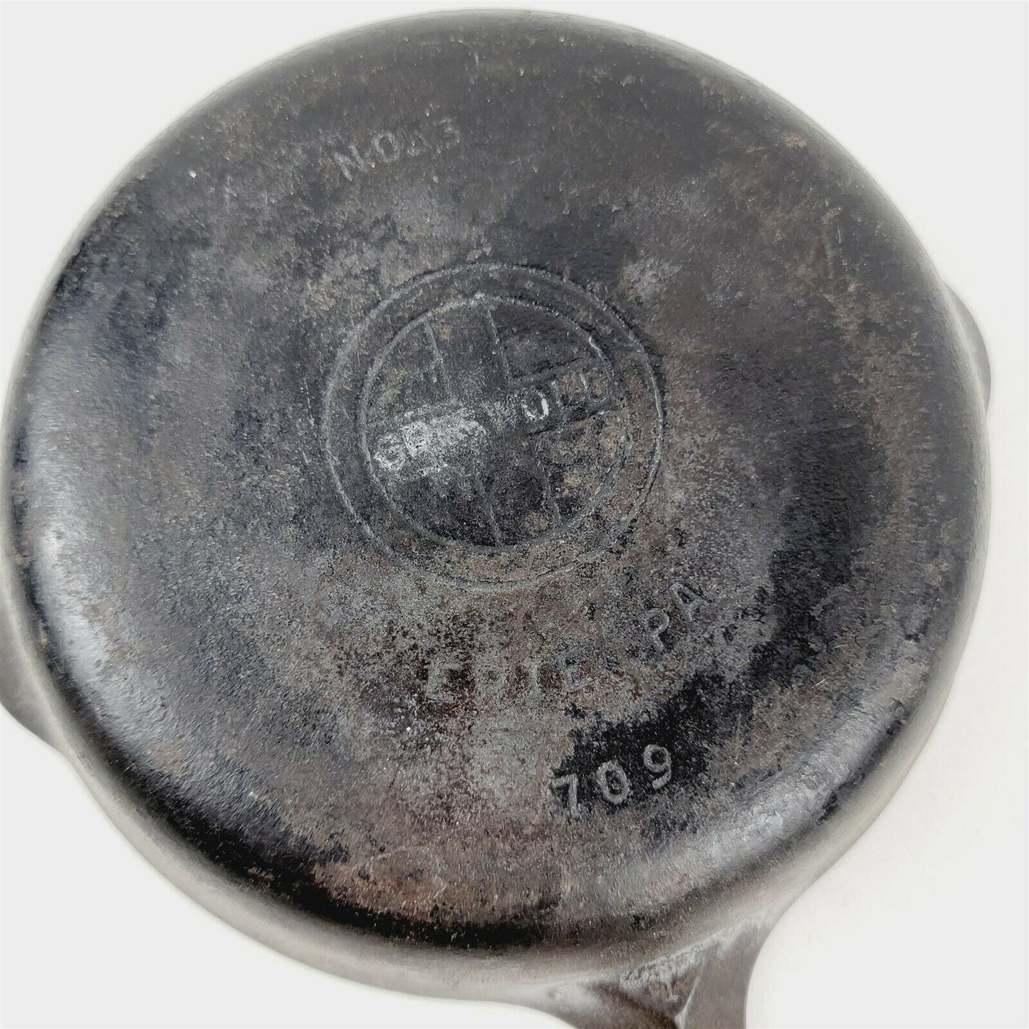 Griswold Cast Iron Skillet No. 3 Small Block Logo Erie, PA 709