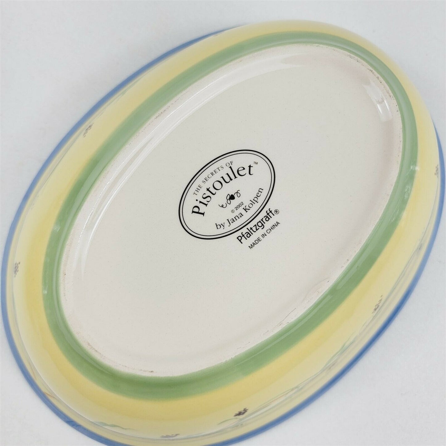 Pfaltzgraff Secrets of Pistoulet by Jana Kolpen Oval Vegetable Serving Bowl 10"