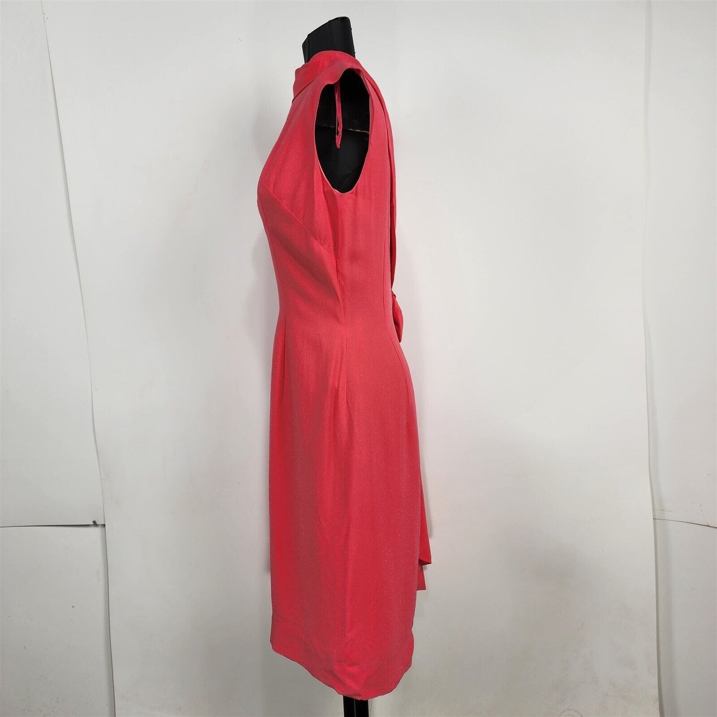 Vintage 1960s Lilli Diamond California Pink Sparkle Mod Wrap Dress