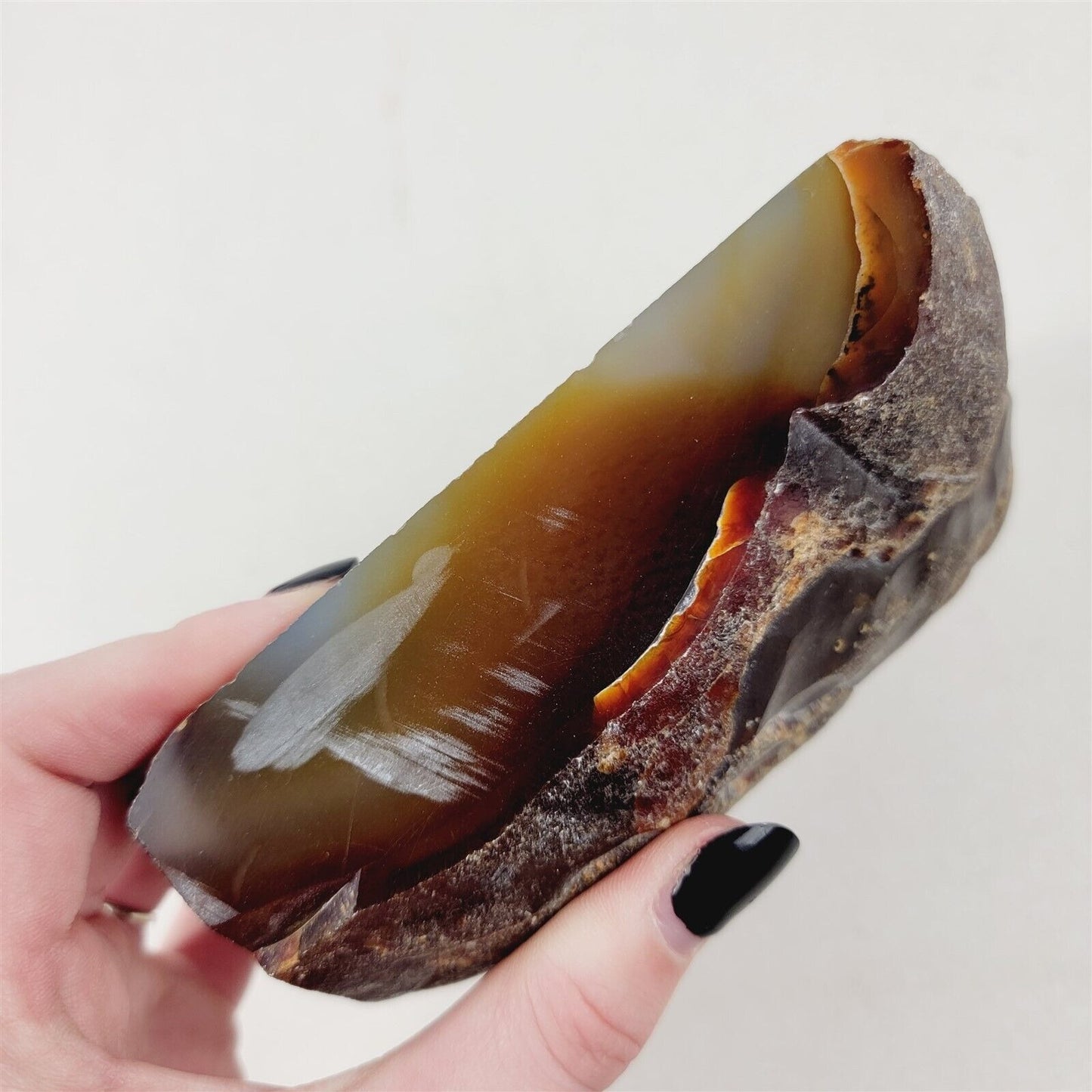 2 Cut Polished Agates Bookends Rocks Lapidary 3+ lbs each