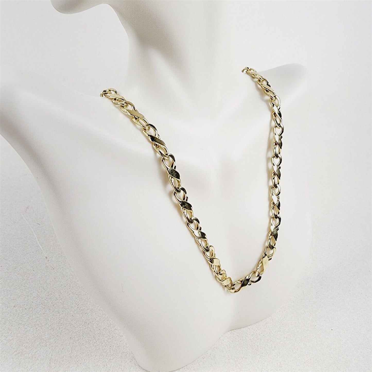 14K Gold Plated Necklace Infinity Link Chain - 17"