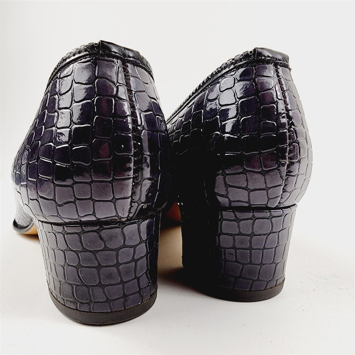 Vintage Palter Debs DeLiso Womens Size 8 Blue Gray Pumps Heels Shoes