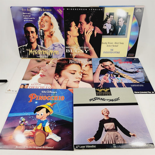 8 Laserdisc Lot Romantic Comedies Some Family Friendly Sound of Music Speechless