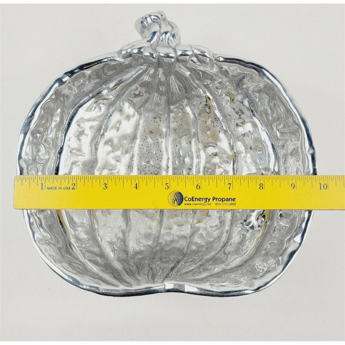 Aluminum Pumpkin Serving Bowl Fall Thanksgiving Halloween 10”