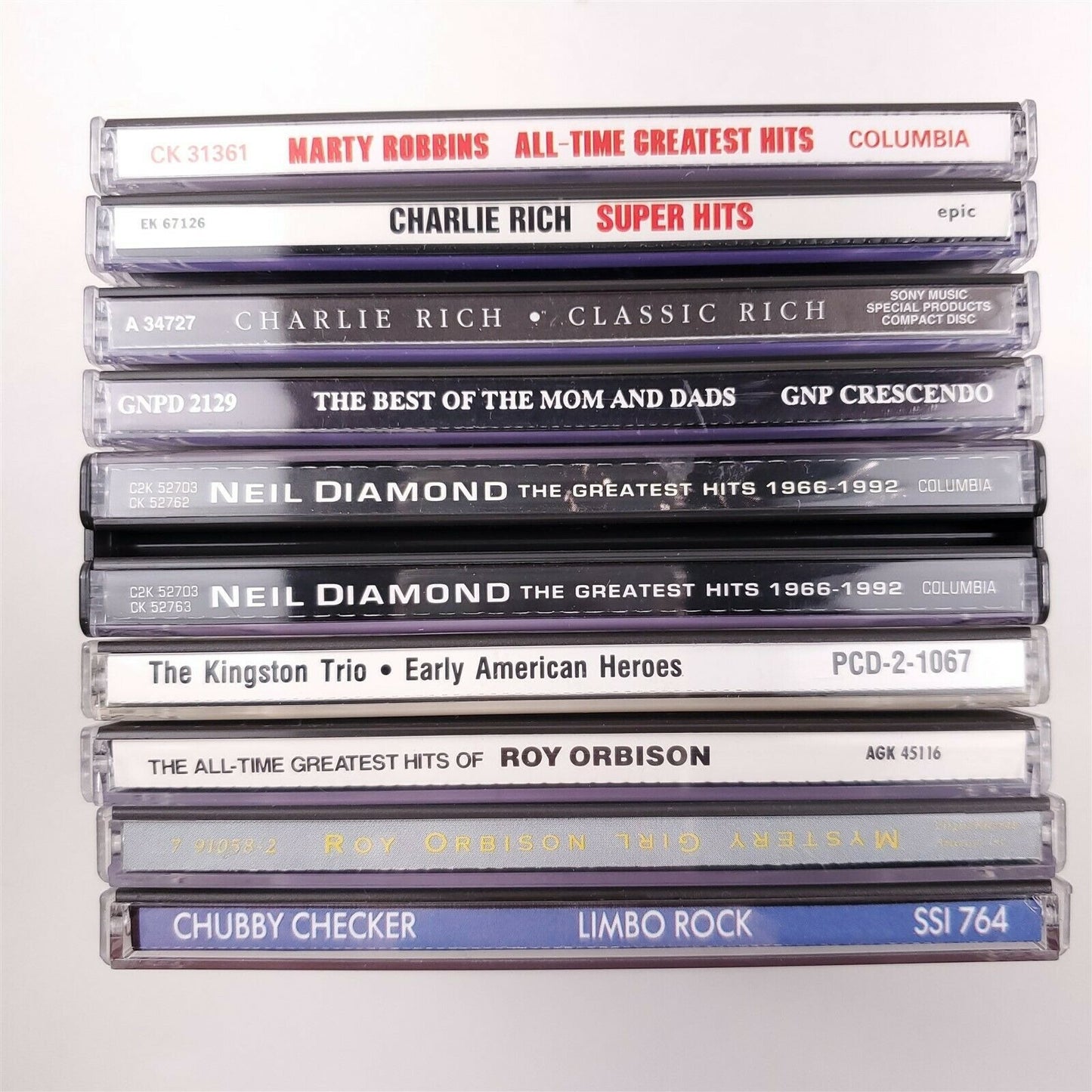 9 Country Contemporary Artist CD's - Charlie Rich, Roy Orbinson, Mom & Dads