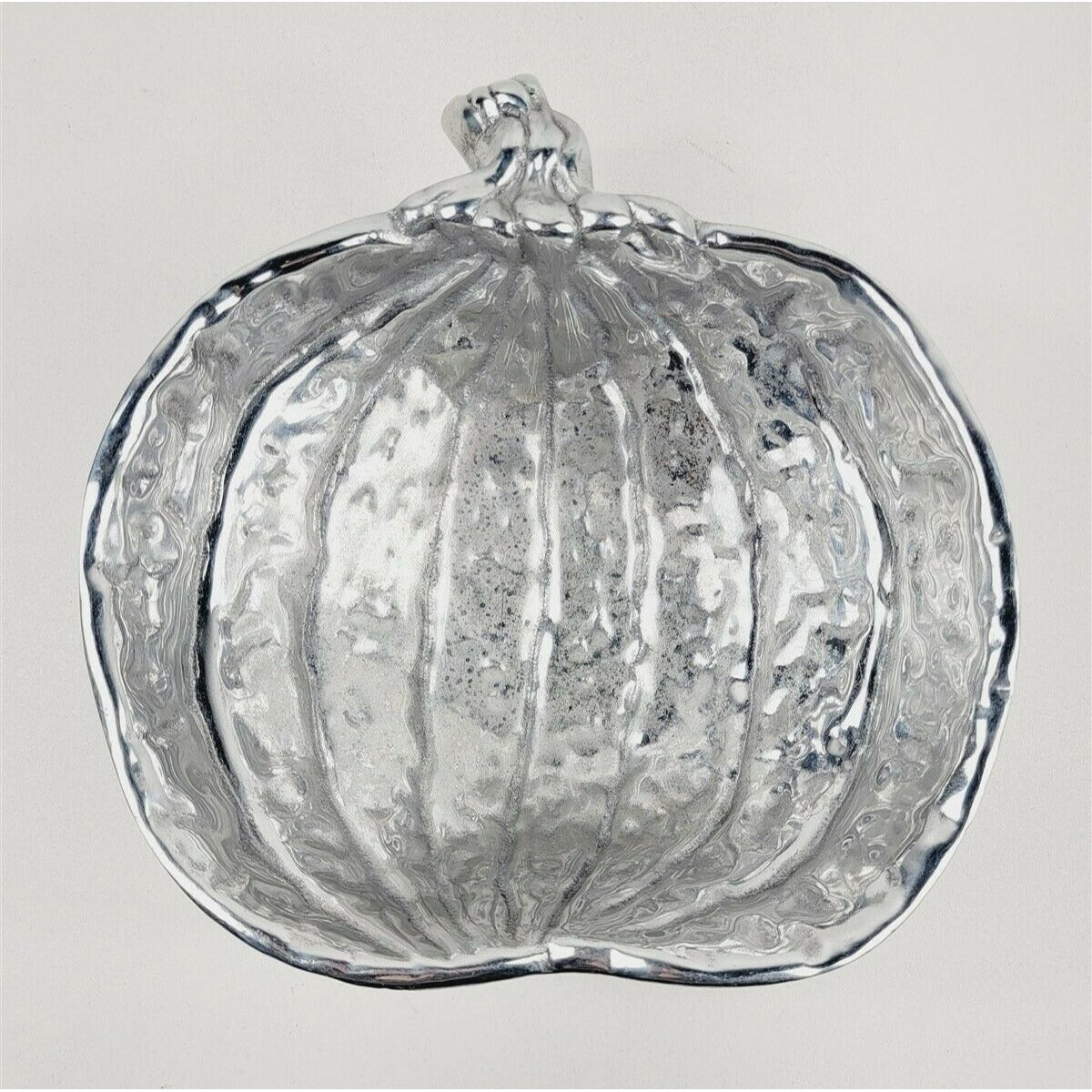 Aluminum Pumpkin Serving Bowl Fall Thanksgiving Halloween 10”