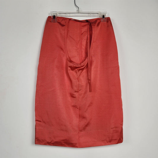 Vintage Phil Jacobs Orange Peach Maternity Skirt Slip