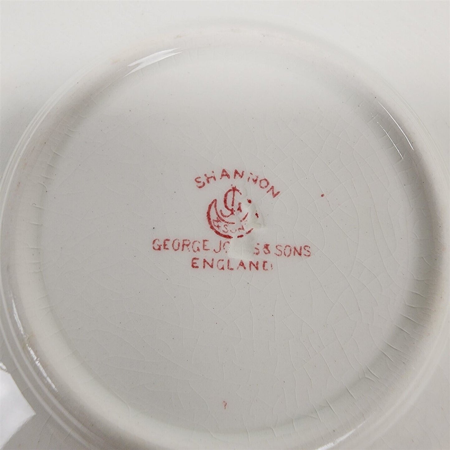 Vintage George Jones & Sons Shannon England China 4 Saucers & 4 Bread Plates