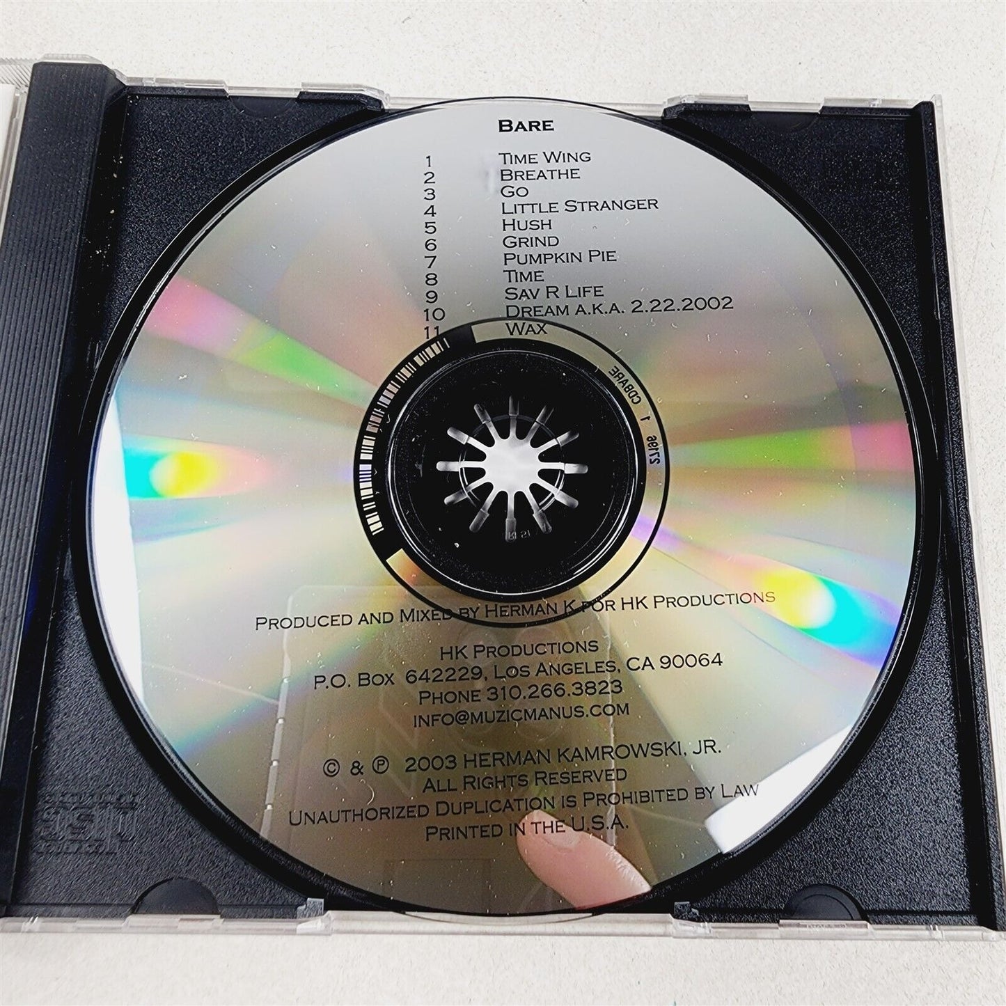 Bare Herman K HK Productions CD 2003