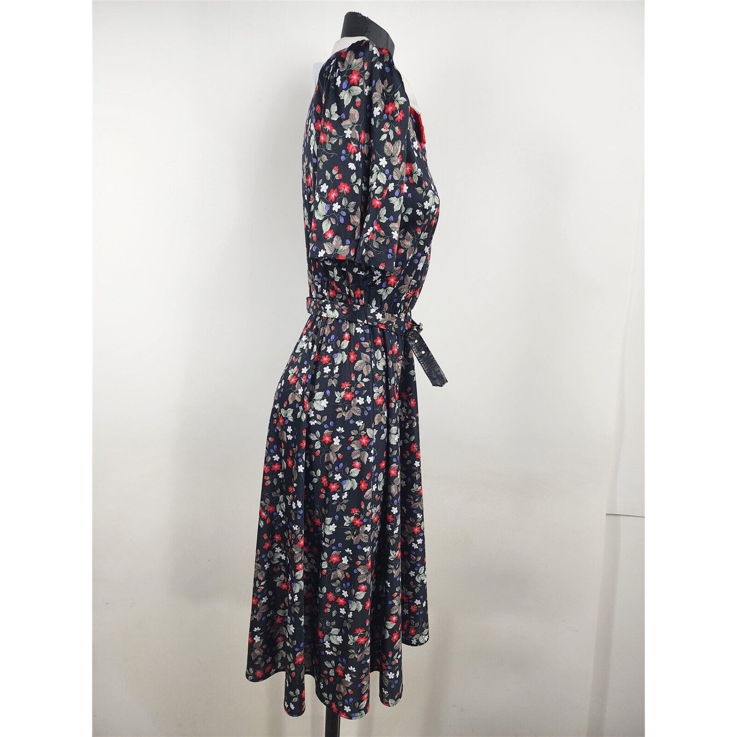 Vintage Whirlaway Frocks Floral Collared Midi Dress Western Prairie Size 8P