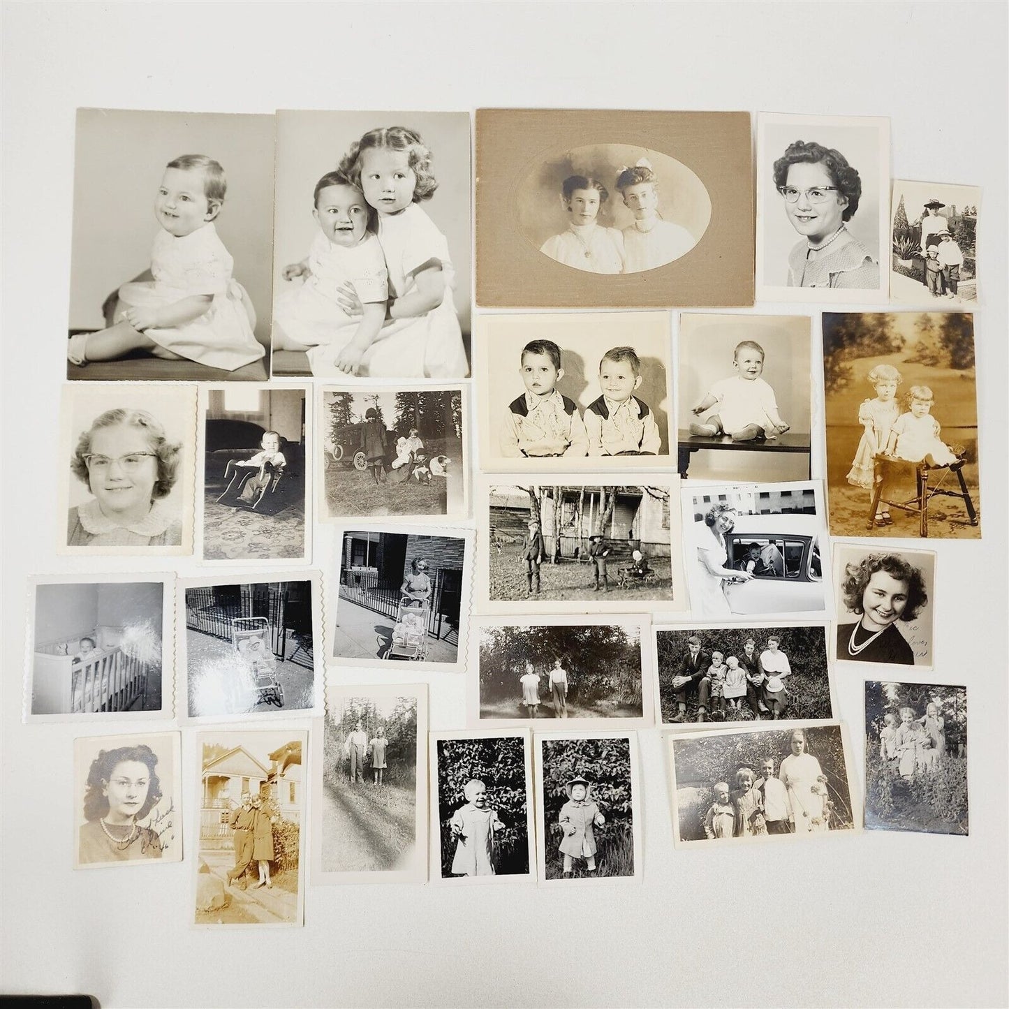 175+ Vintage Photos Children Pets 1900s-60s Cabinet Tinted Many ID'd