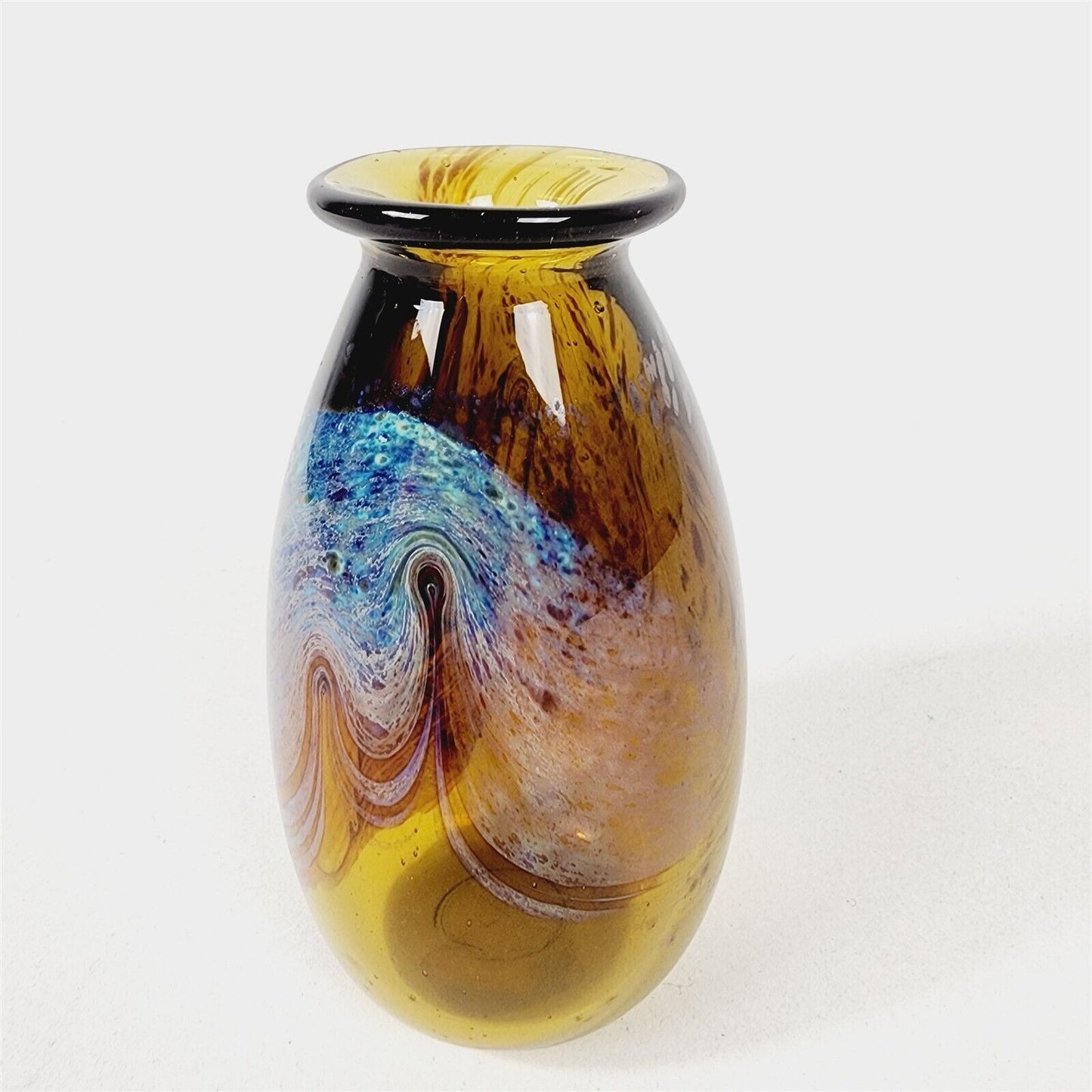 1973 Buzz Williams Art Glass Alder House III Oregon Art Glass Vase - 4 7/8"