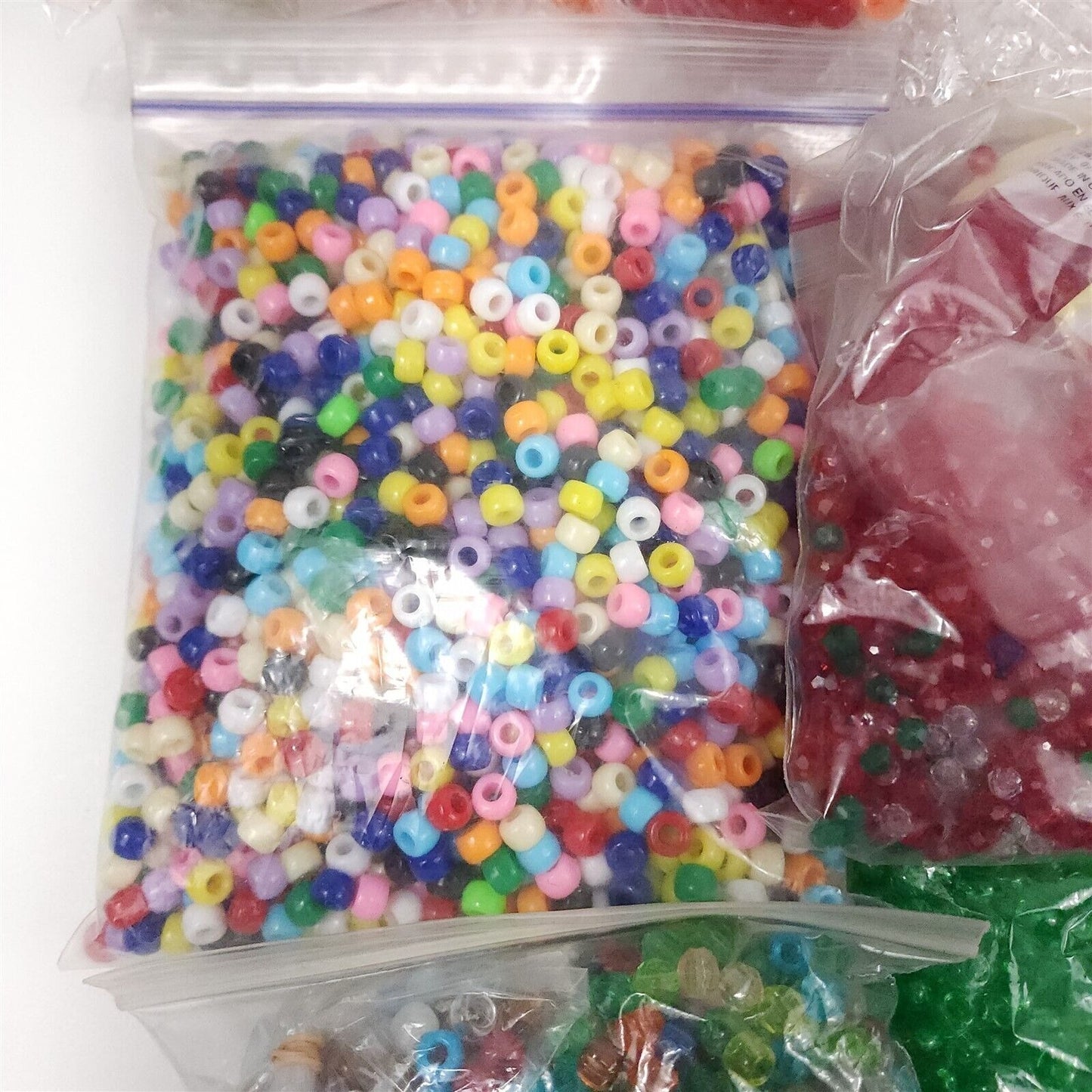 7 Lbs of Beads Arts & Crafts Lot Jewlery Seed Beads Plastic Glass Stone Misc.