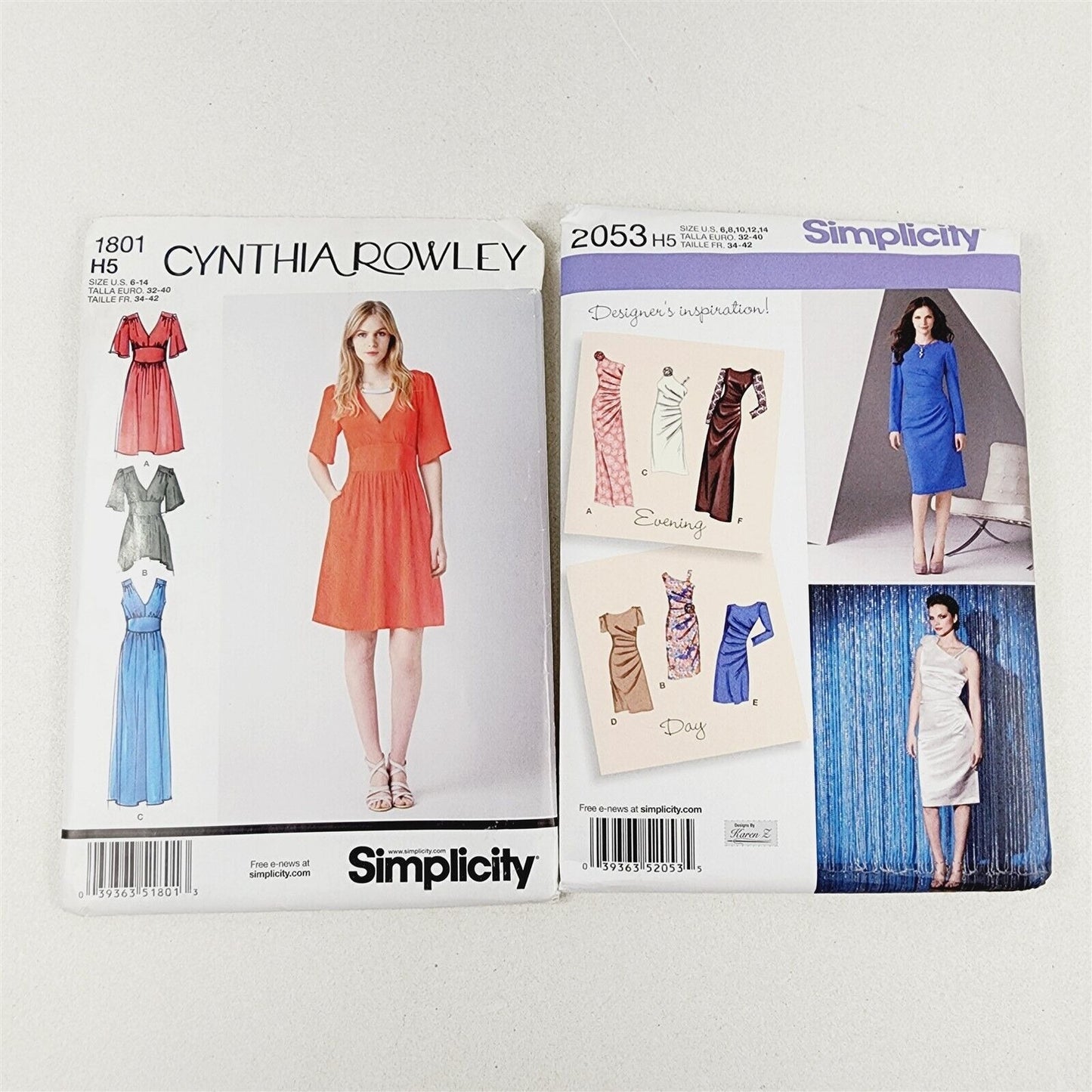 9 Sewing Pattern Lot Simplicity Butterick Dresses Jackets Various Sizes