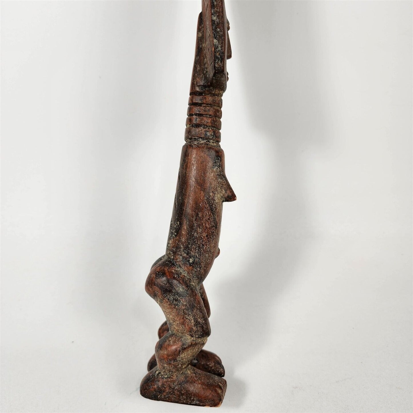 Vintage African Fertility Statue Carved Wood Tribal Art - 17 1/2" tall