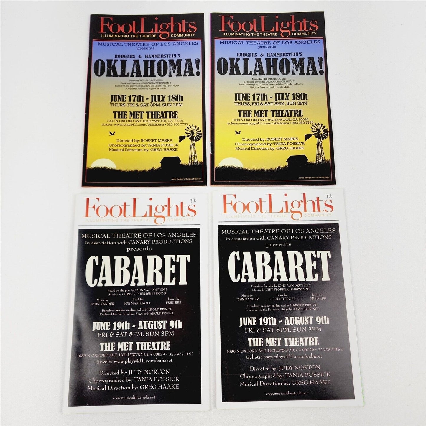 19 Footlights Playbills Theater Booklets 2009-2012 - Some Duplicates