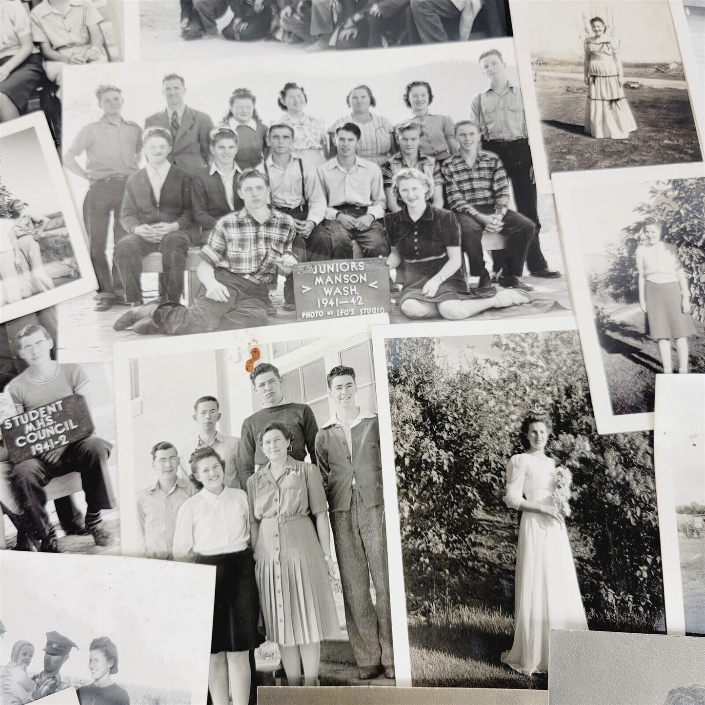 33 Vintage Photos Masnson Wenatchee Apple Blossom 1930s-40s Class Pictures