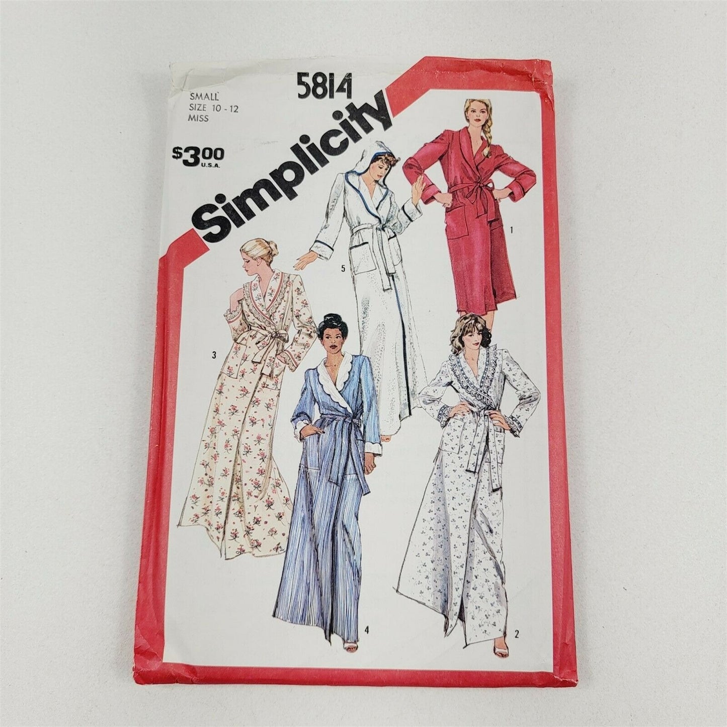 7 Vintage Sewing Patterns Misses Size 10 12 14 Nightgown Robes Tops Dresses