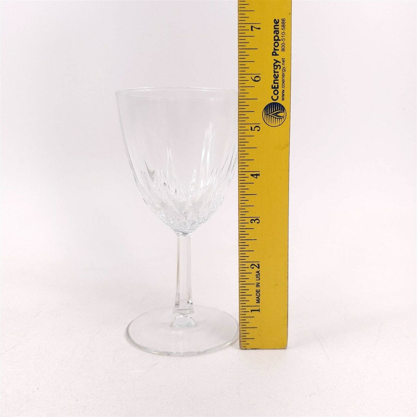 4 Vintage Lead Glass Crystal Water Goblet Glasses 5.75"