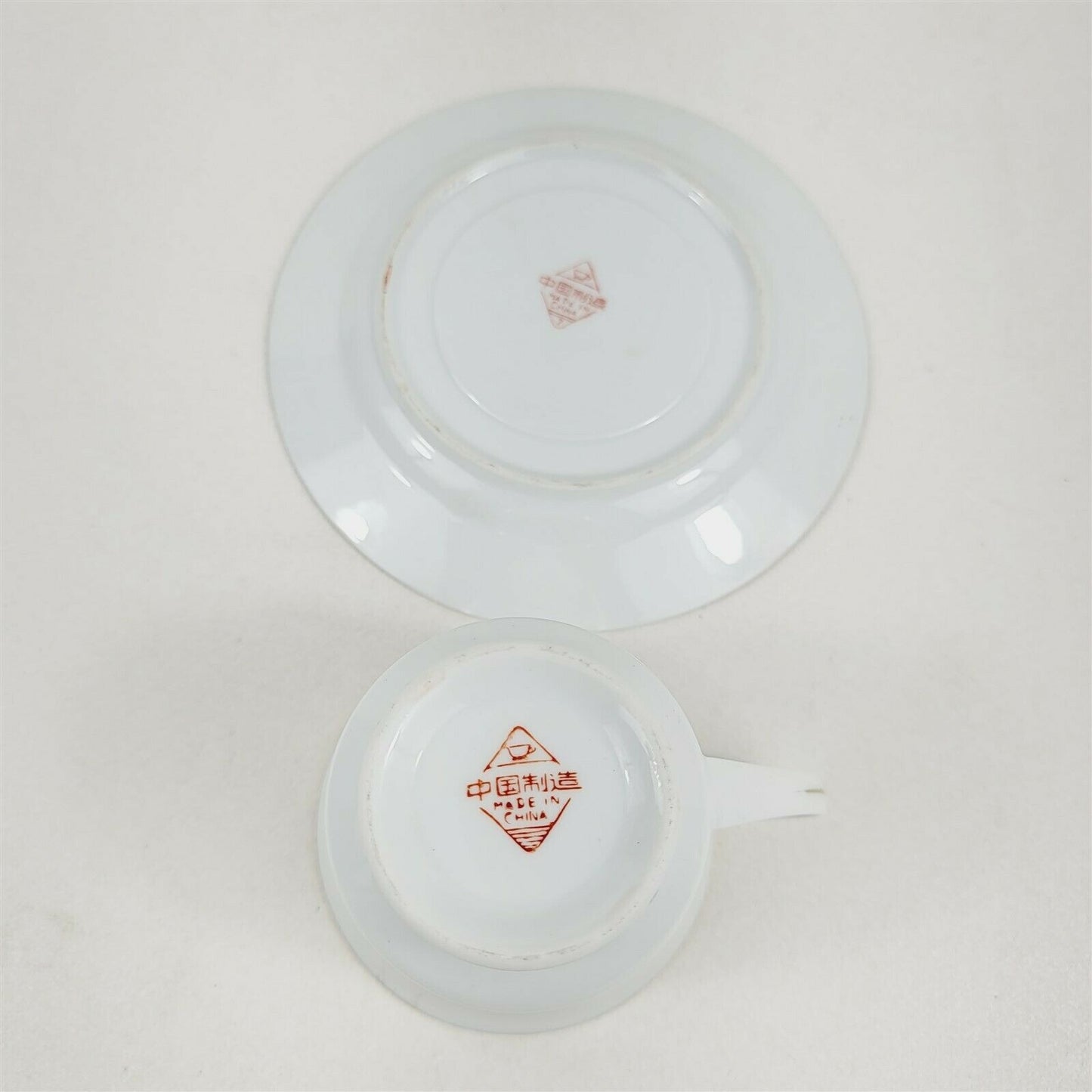 3 Vintage China Tea Cups & Saucers Pink Rose Floral Gold Trim